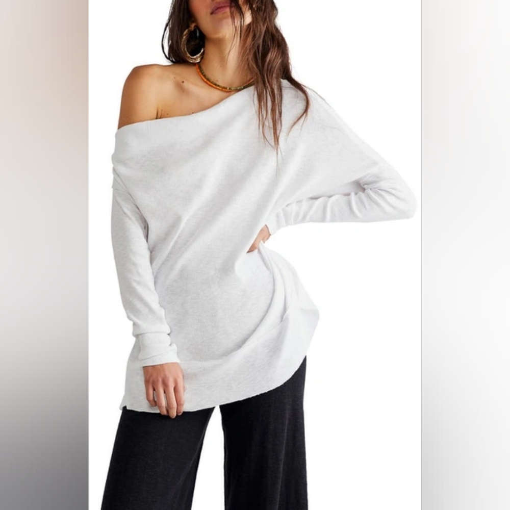 NWT Free People Get Together Long Sleeve Ribbed Tee - Size S